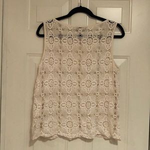 FOREVER 21 off white lace tank